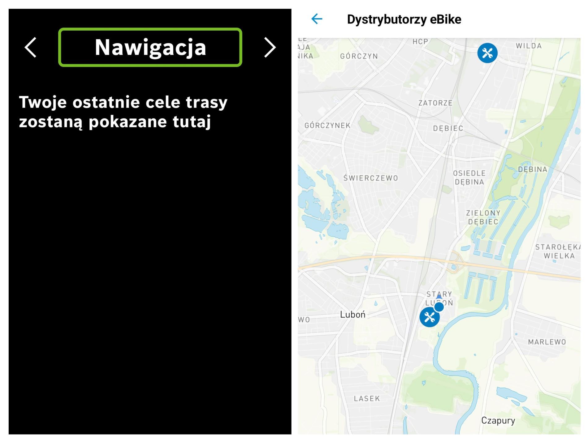 eBike - nagiwacja