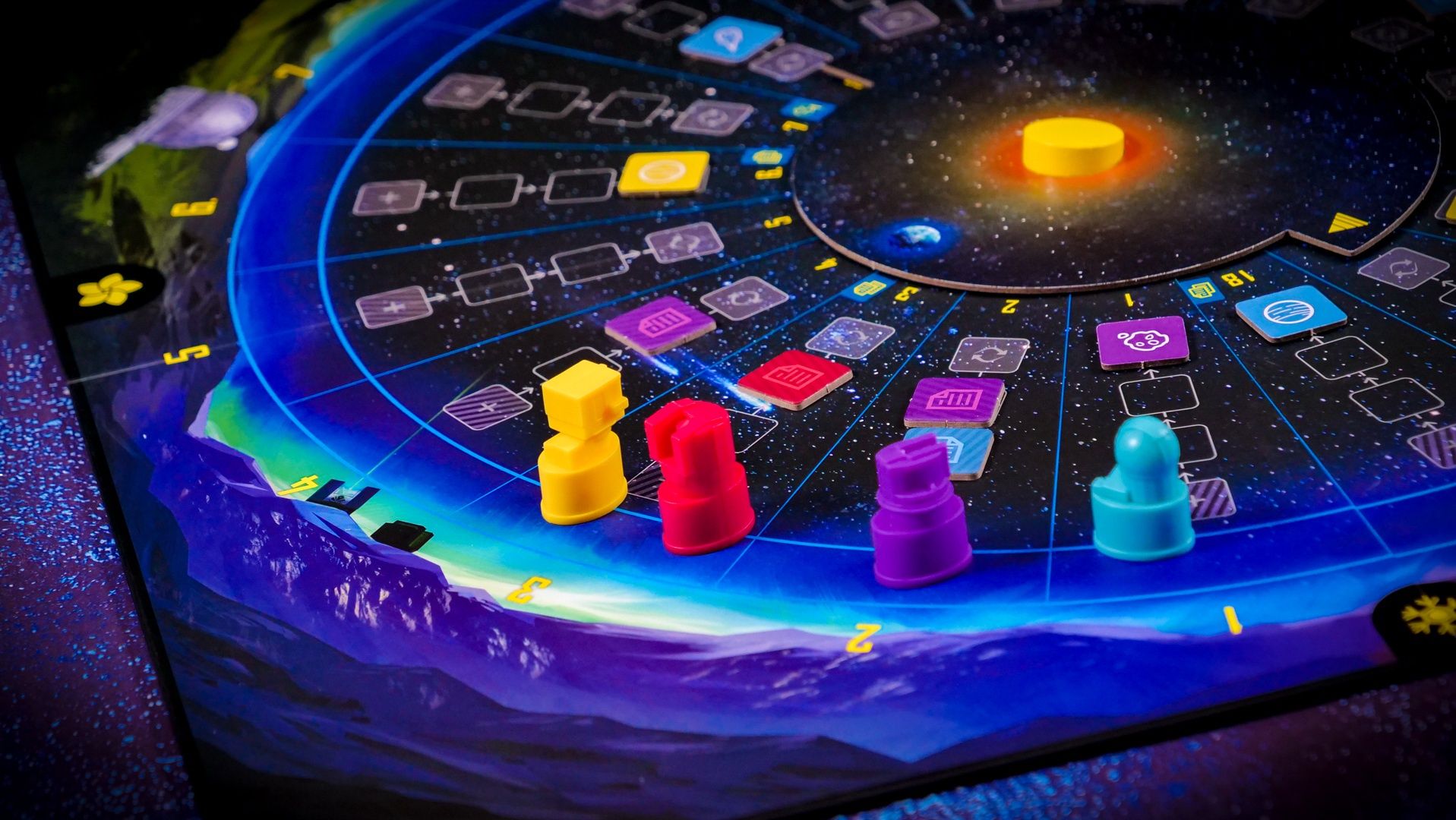 Poszukiwanie Planety X - piony na planszy