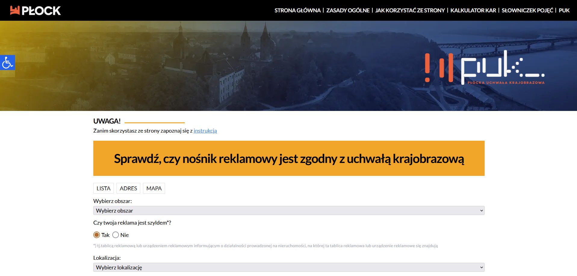 Sprawdź, czy nośnik reklamowy jest zgodny z uchwałą krajobrazową