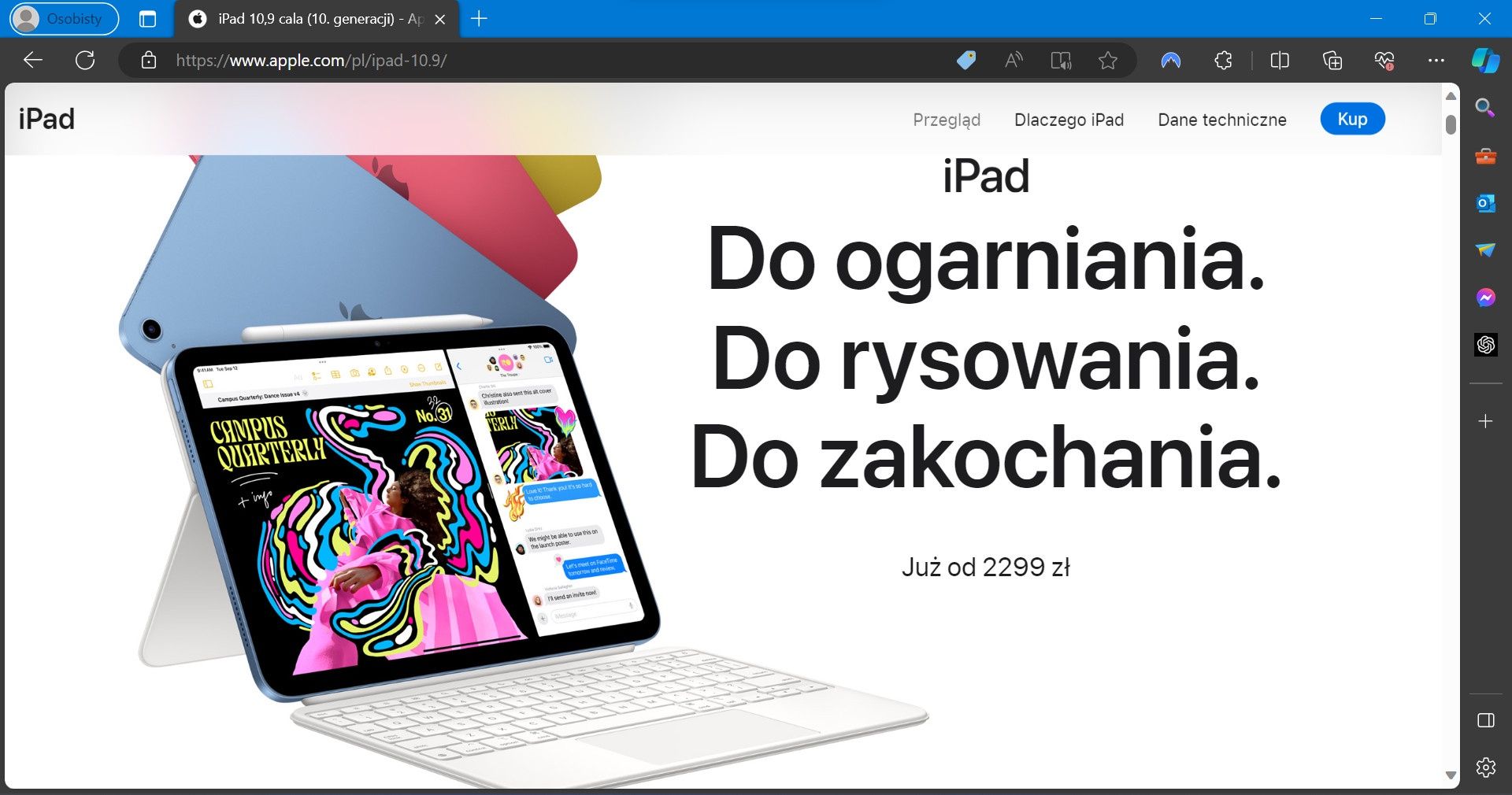 iPad na stronie Apple