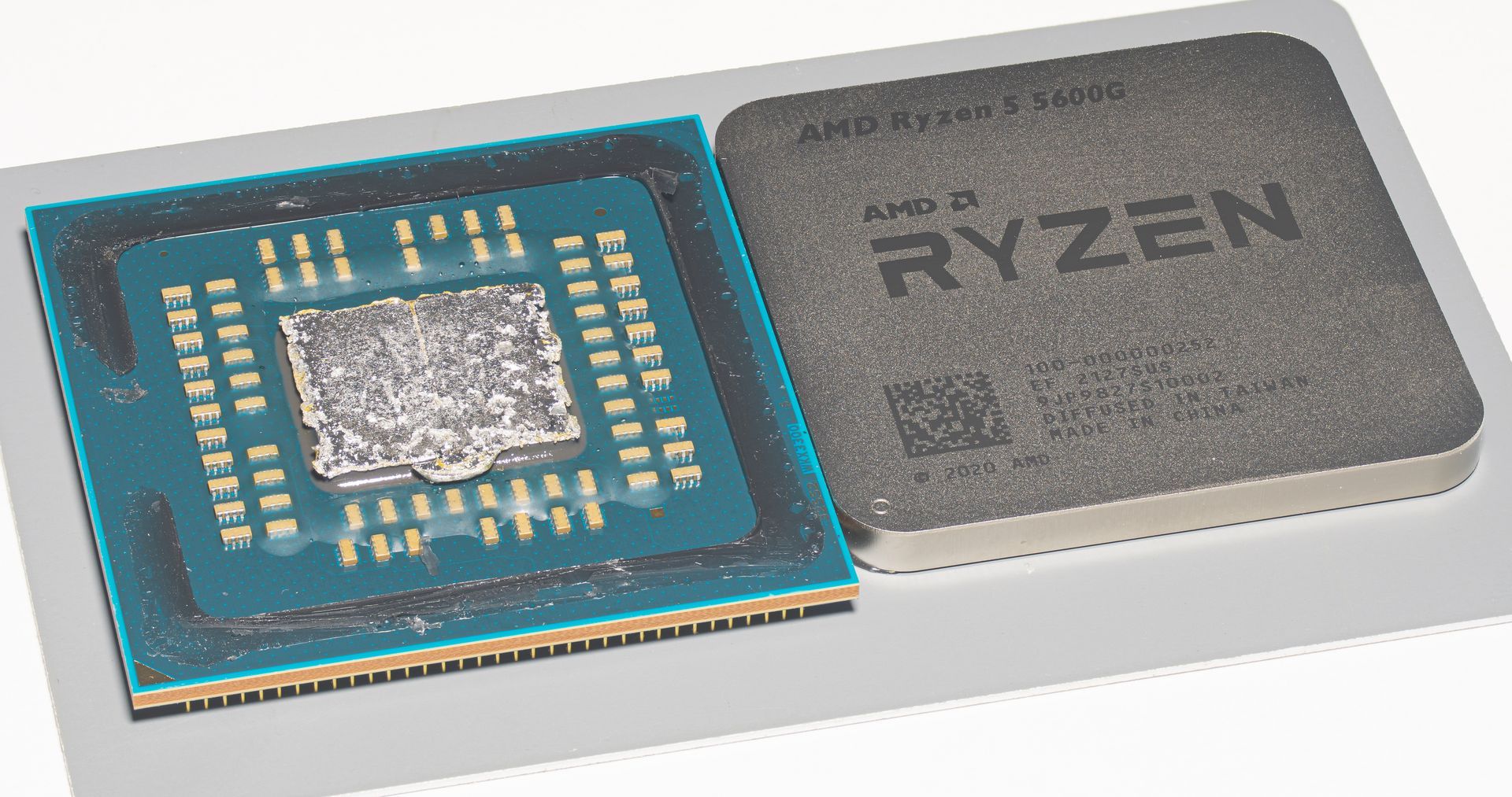 AMD Ryzen 5 5600G - procesor ze zdjętym rozpraszaczem ciepła