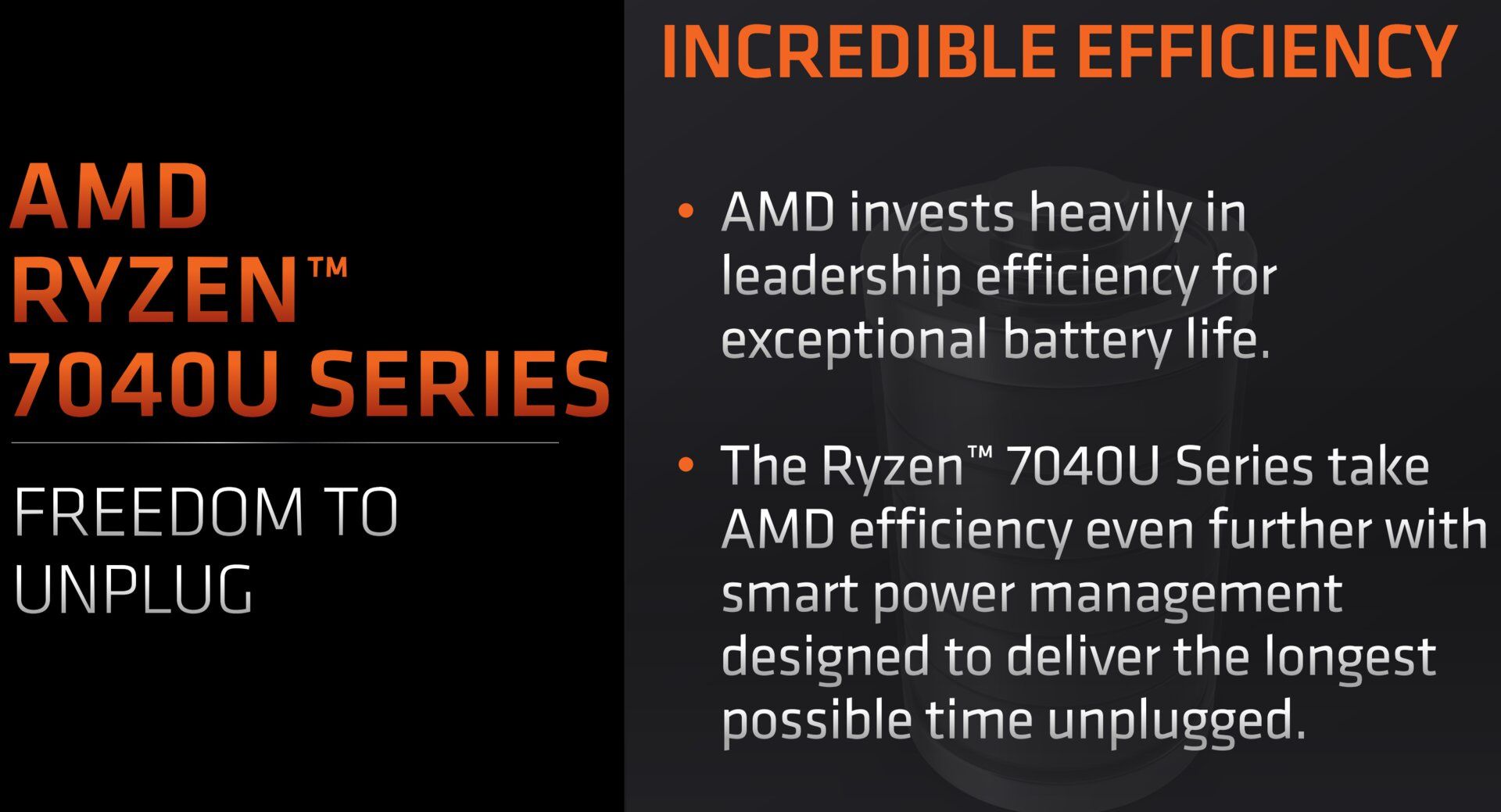 AMD Ryzen 7040U - czas pracy na baterii