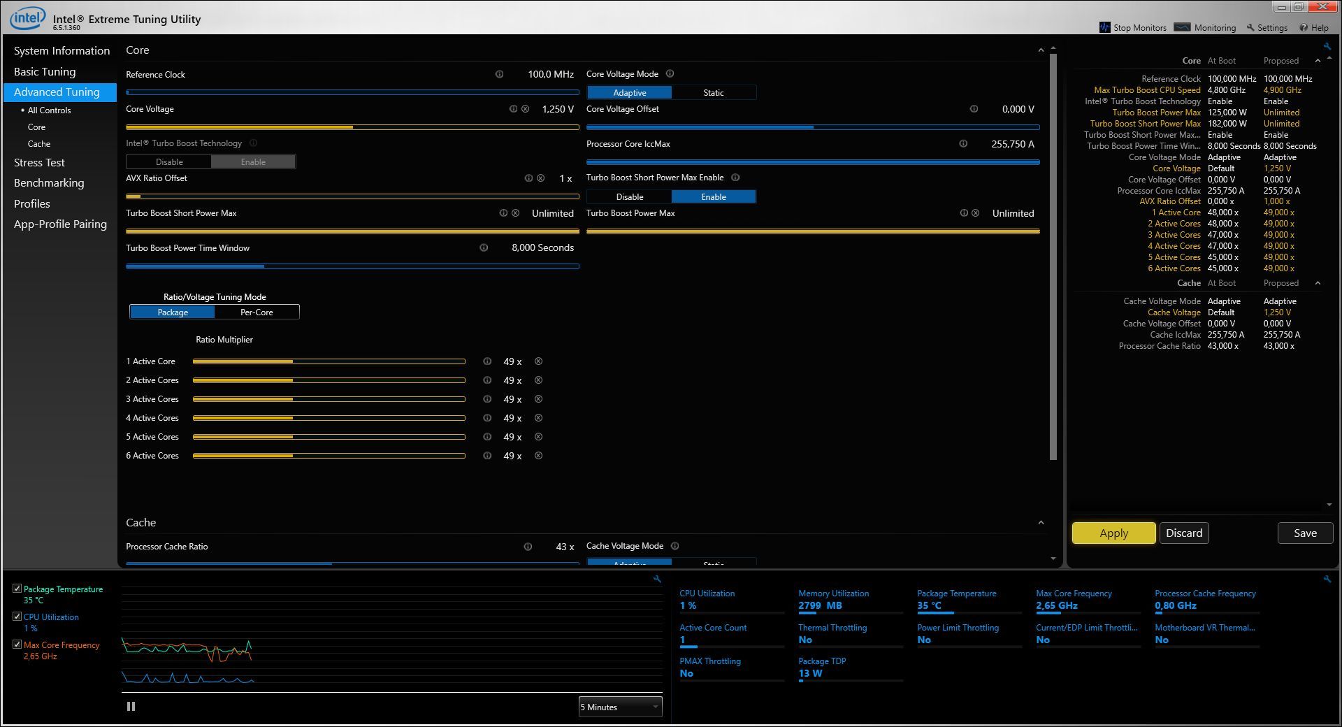 Intel Extreme Tuning Utility - podkręcanie procesora