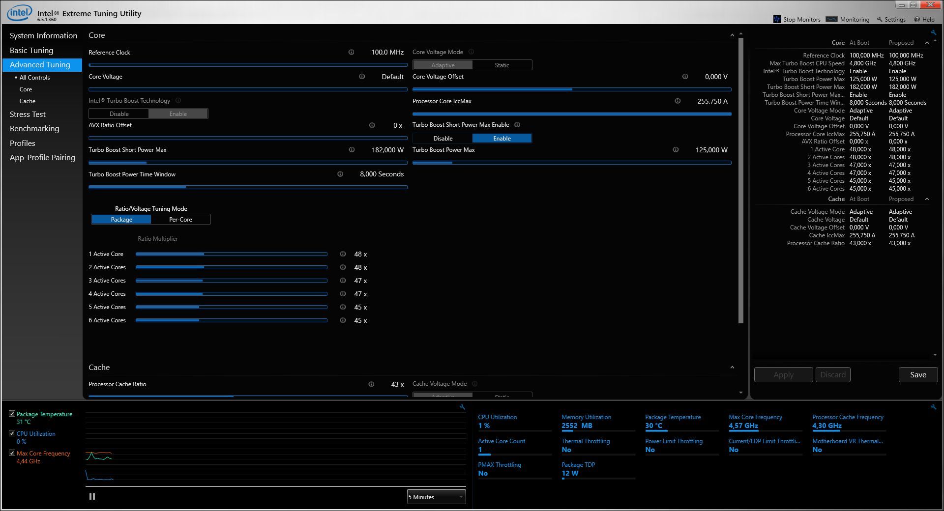 Intel Extreme Tuning Utility - podkręcanie procesora