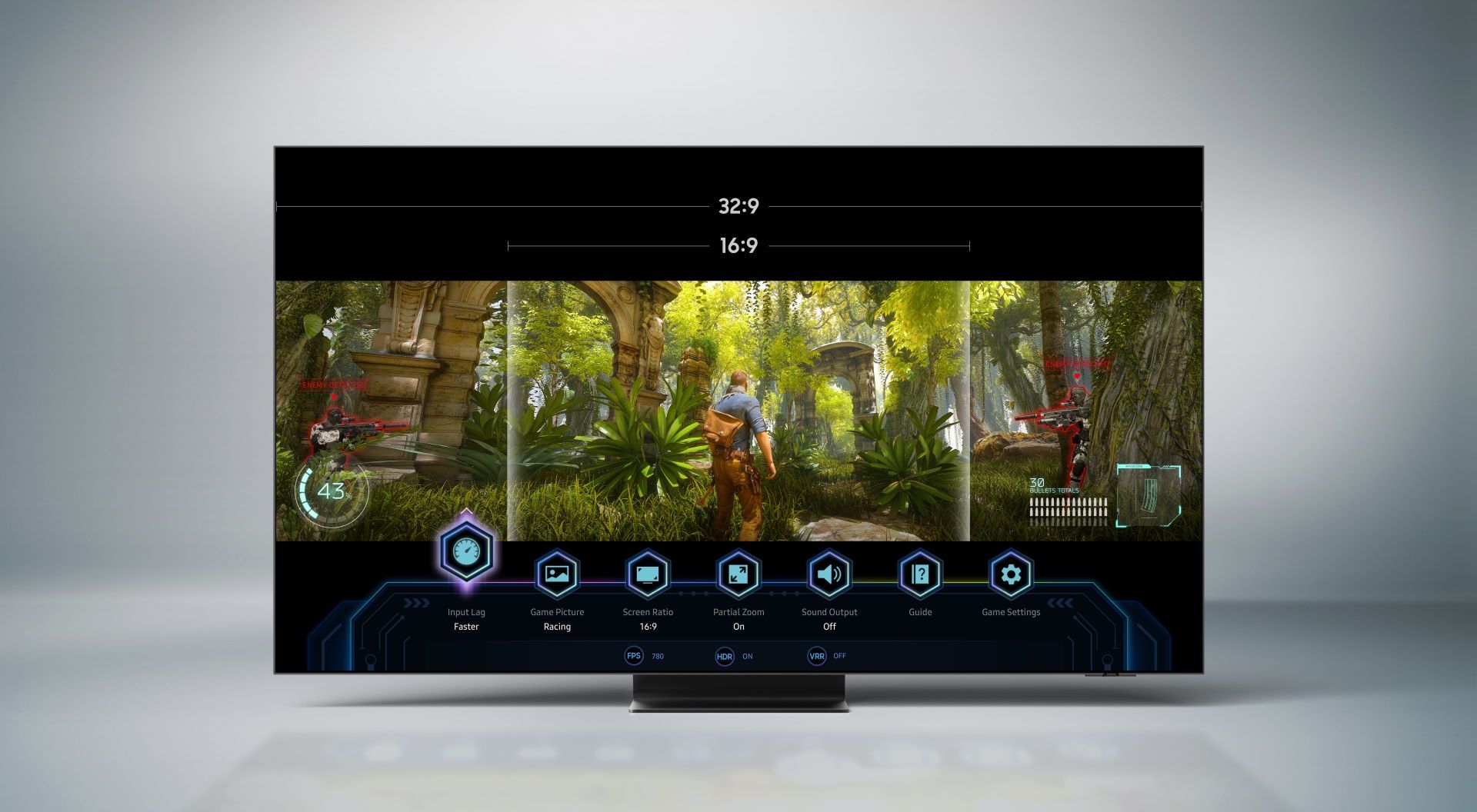 Samsung Neo QLED 55QN91B - zmiana proporcji gry na 32:9