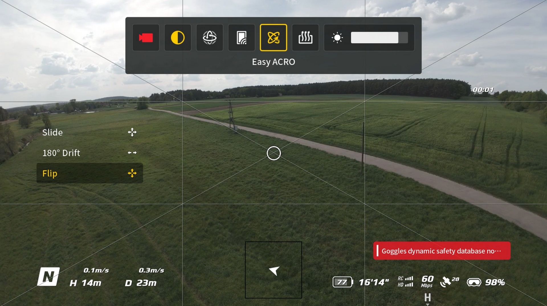Dji Avata 2 - menu Easy ACRO