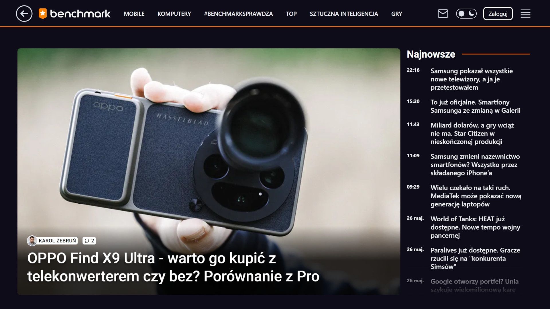 Nowy wygląd strony benchmark.pl