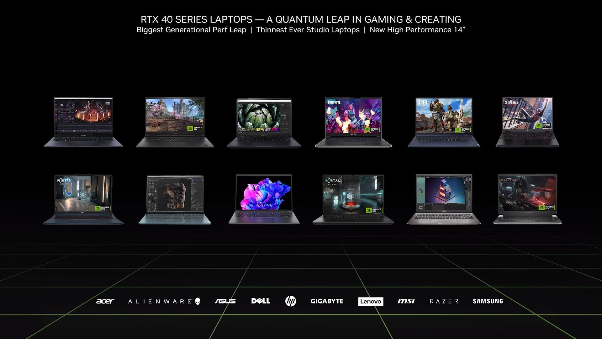 GeForce RTX 4000 - laptopy z kartami graficznymi