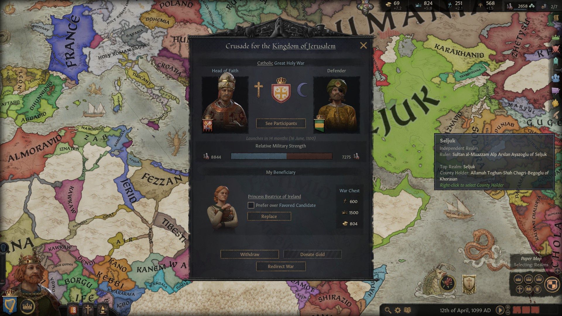 Crusader Kings III - krucjata