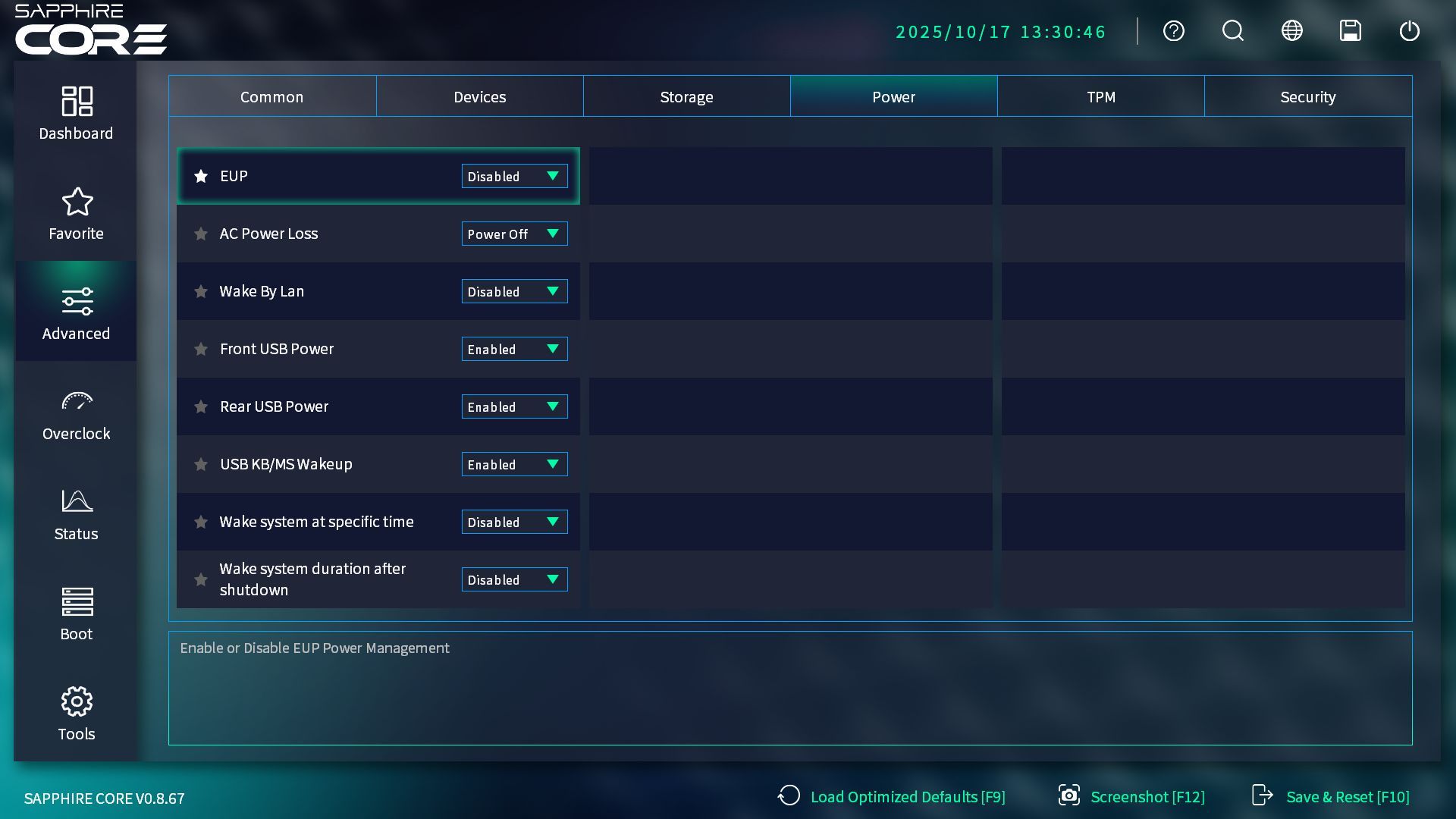 Sapphire Core UEFI