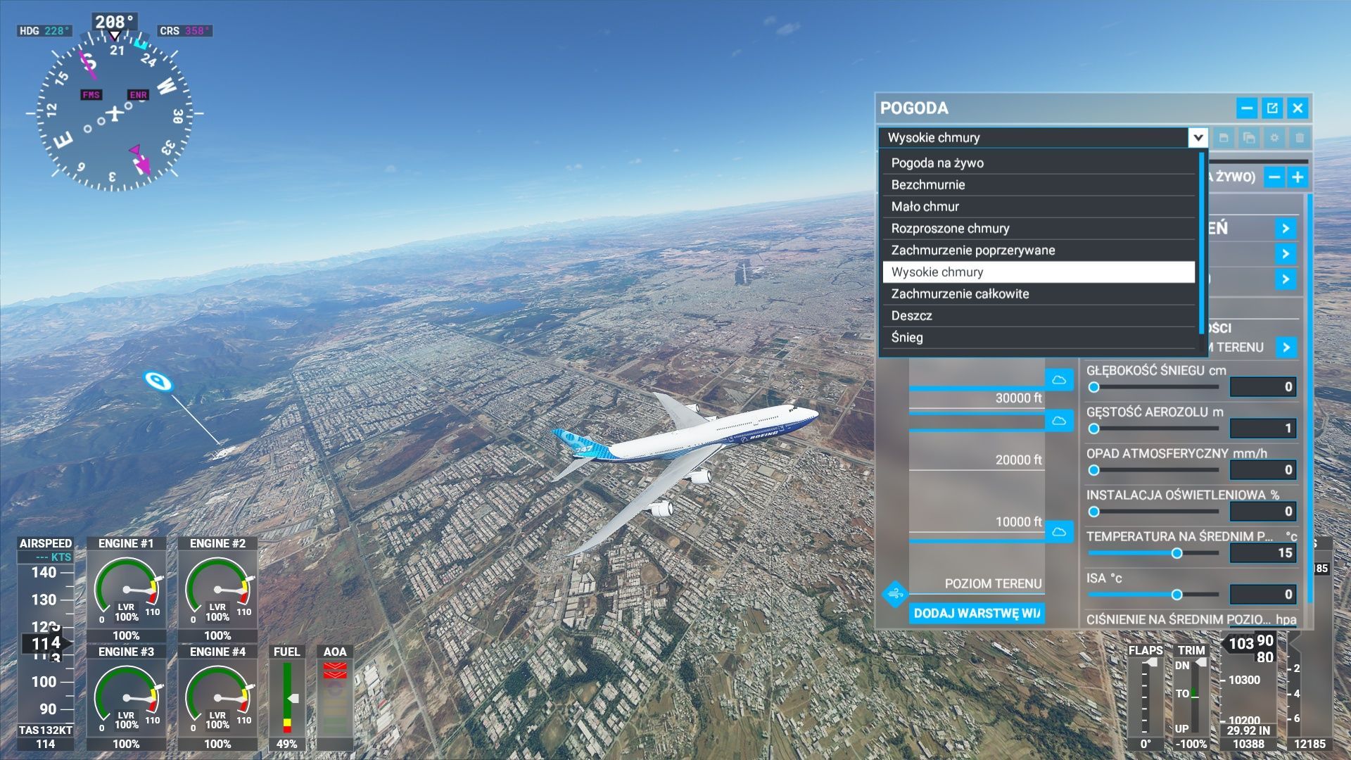 Microsoft Flight Simulator - pogoda