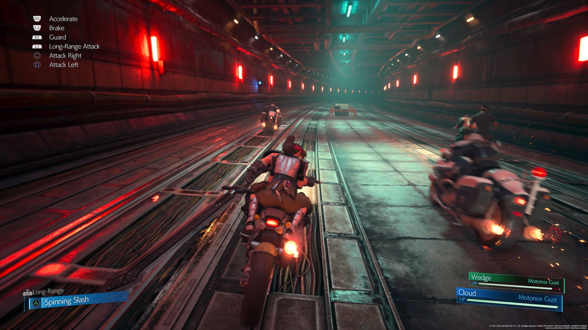 Final Fantasy VII Remake - walka motocyklowa