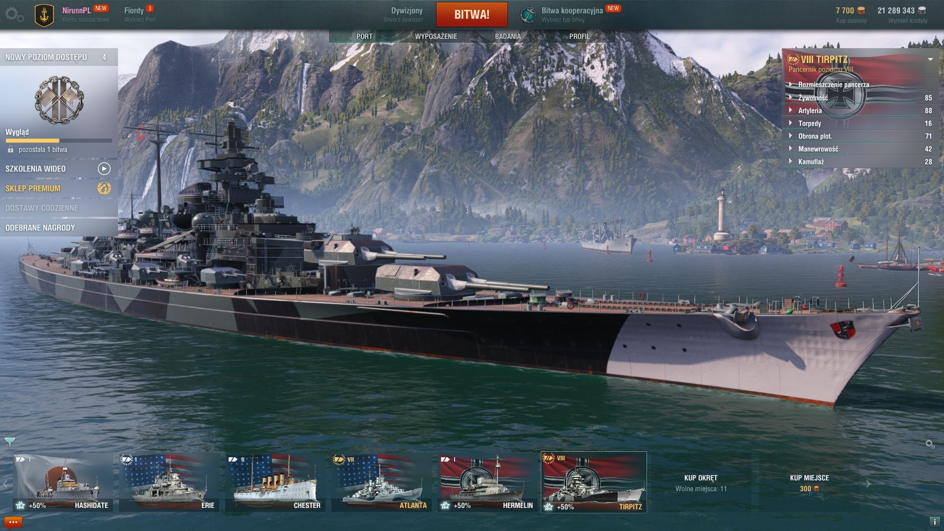 World of Warships - pancernik Tirpitz