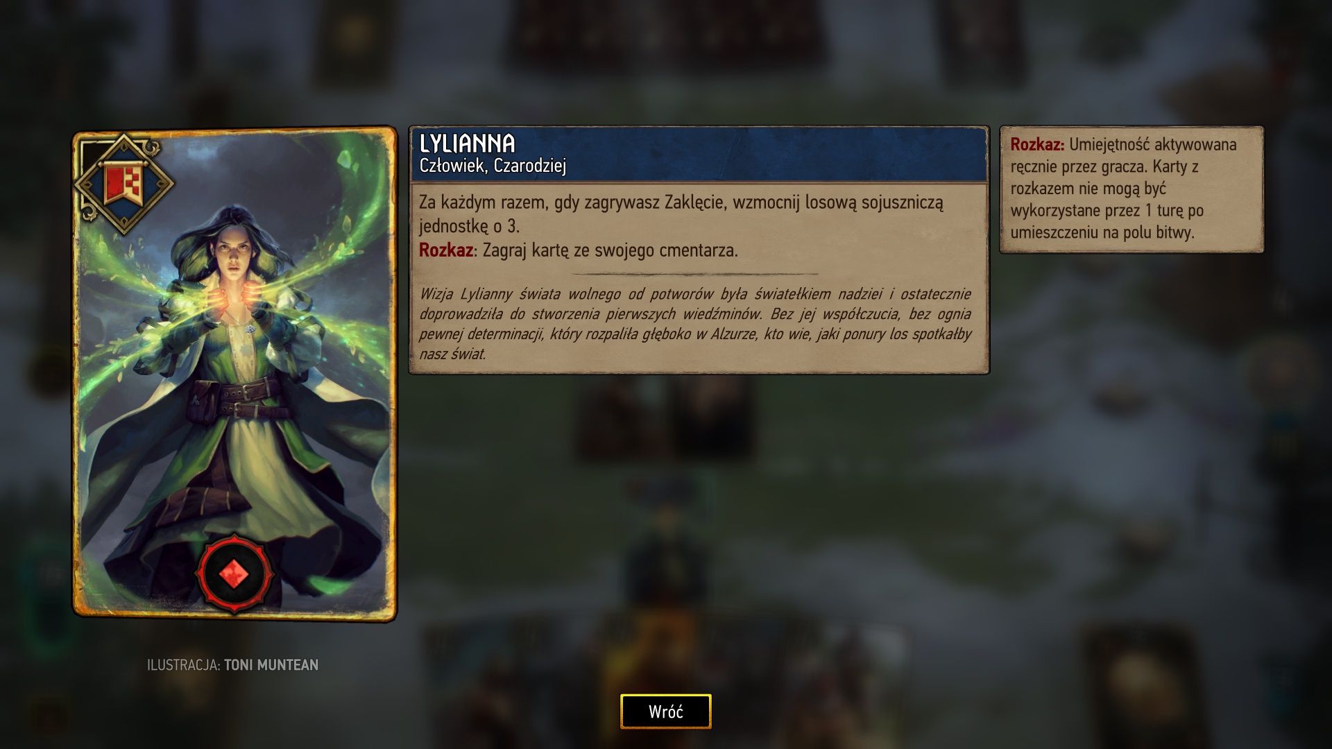 GWINT: Mag Renegat - karta Lylianny