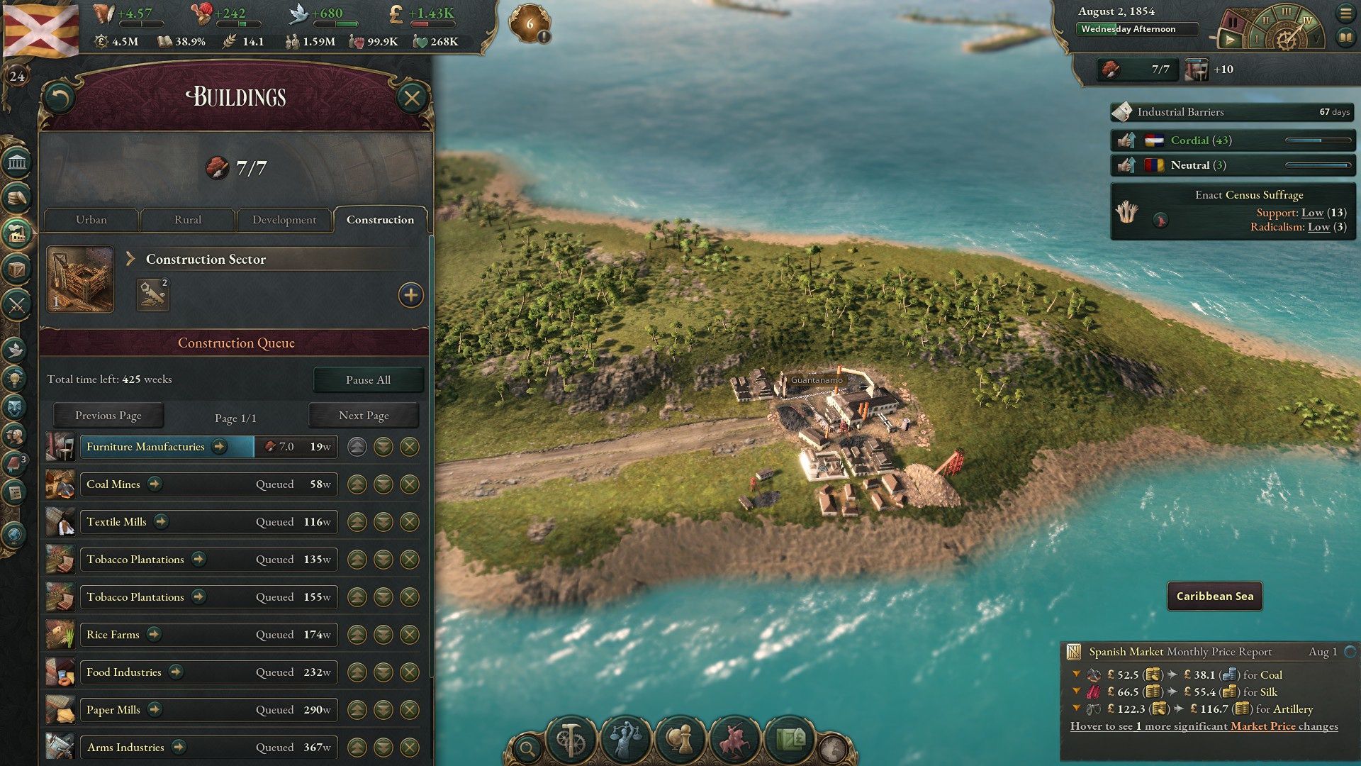 Victoria 3 - budynki