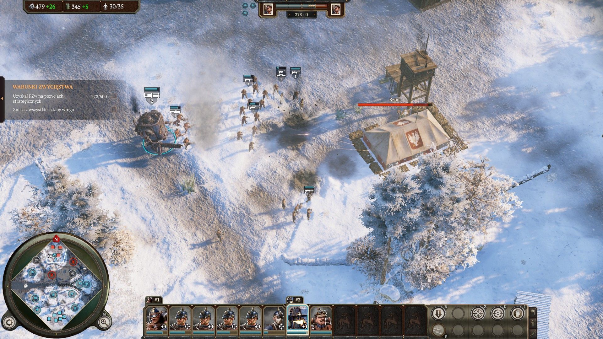 Iron Harvest - atak na polski obóz