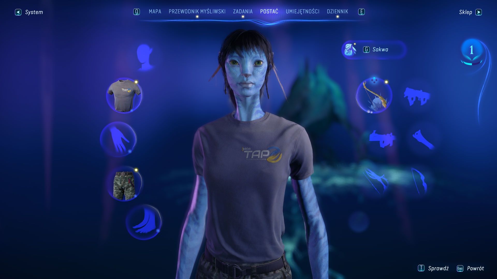 Avatar: Frontiers of Pandora - menu