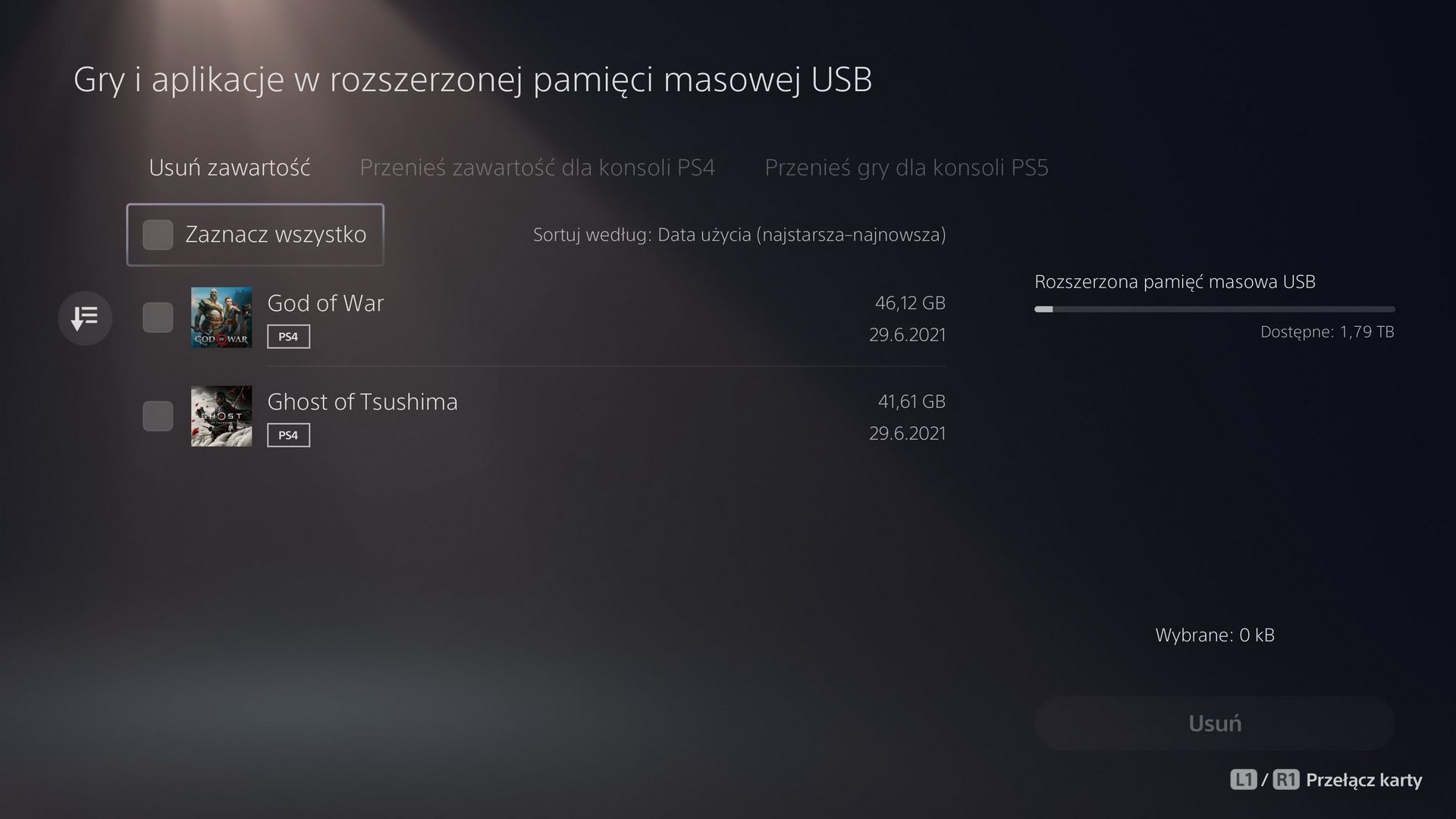 Dysk PS5 - pobierane gry na dysk USB