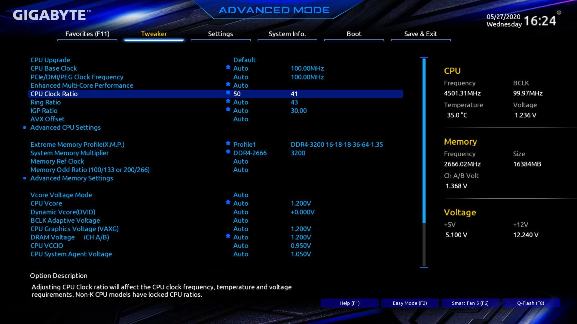 Intel Core i5-10600K - podkręcanie UEFI