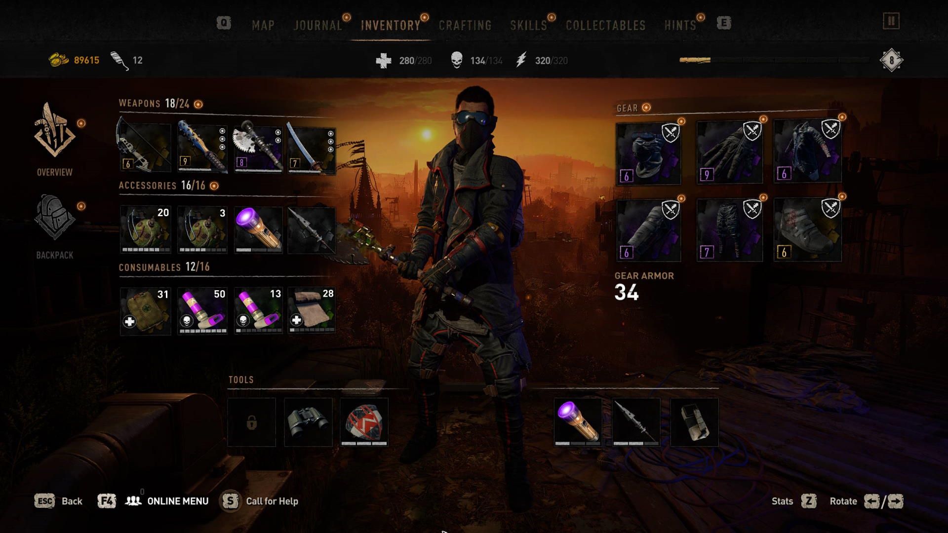 Dying Light 2 - ekwipunek