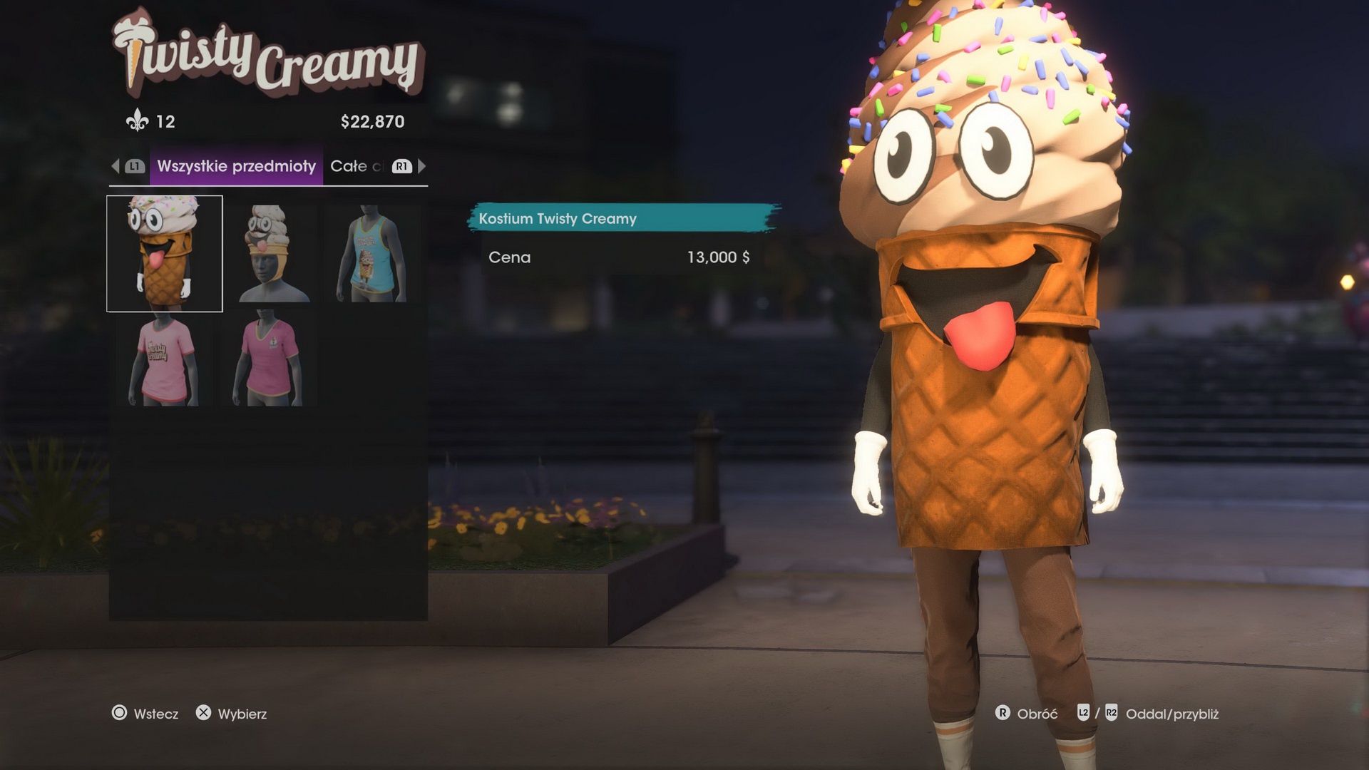 Saints Row - strój loda z posypką