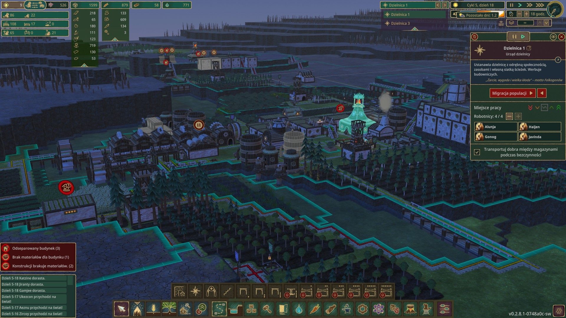 Timberborn - noc