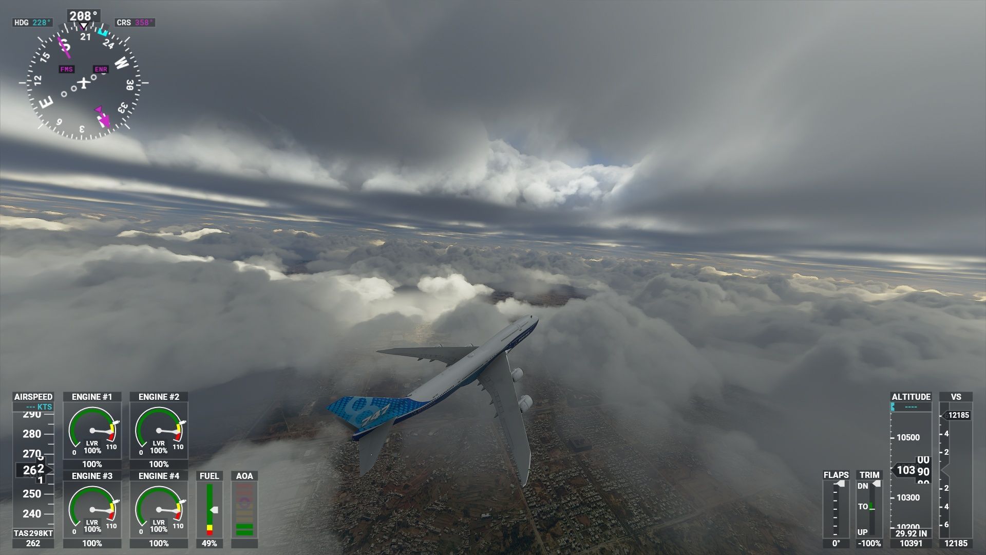 Microsoft Flight Simulator - pośród burzy