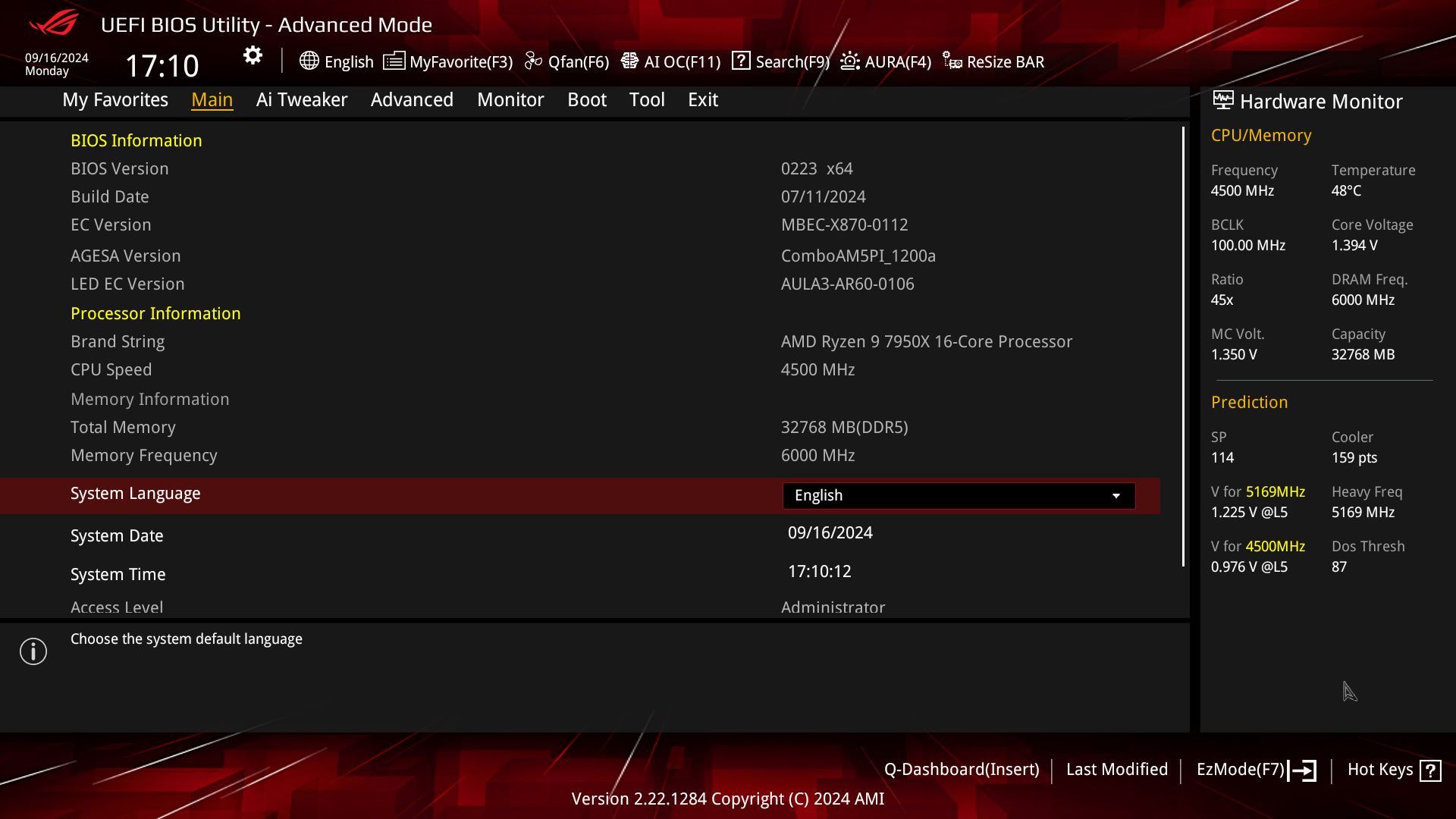 ASUS ROG Strix X870E-E Gaming WIFI - UEFI BIOS