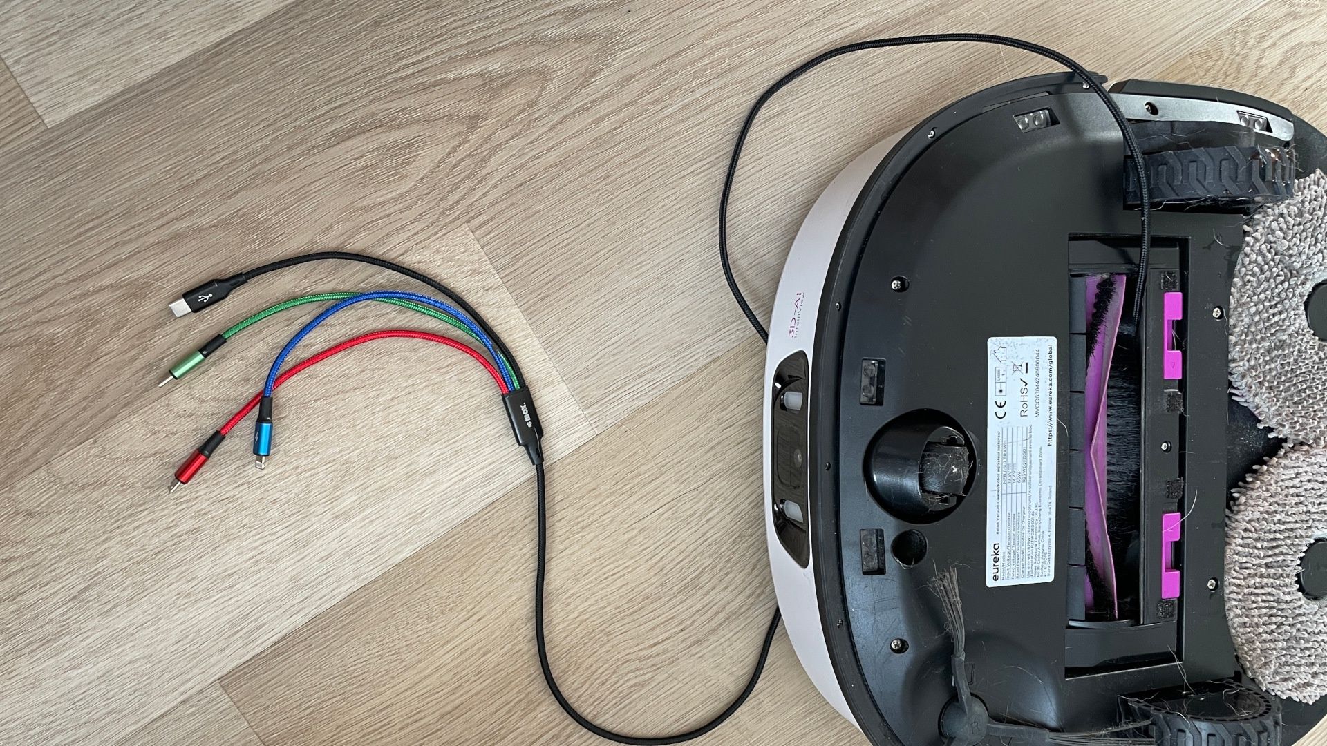 Test Eureka J15 Pro Ultra wciąganie kabli