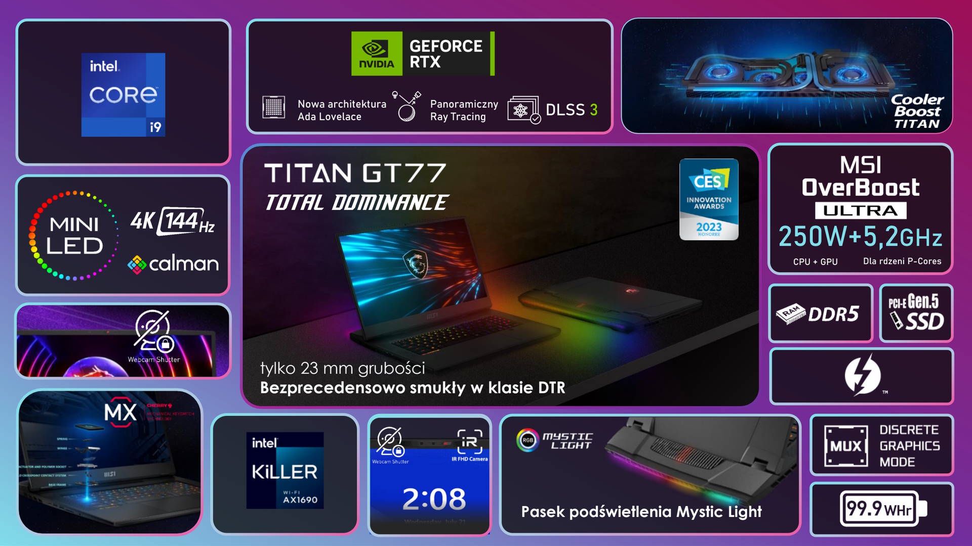 MSI Titam GT77 V13 - onepager