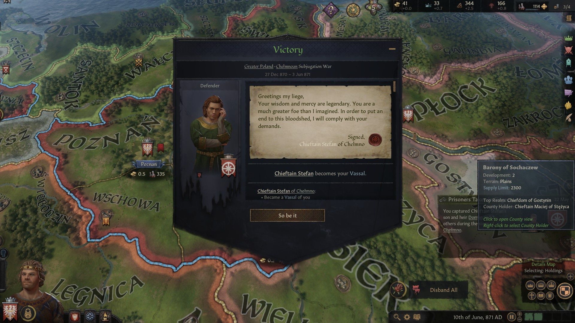 Crusader Kings III - zwycięstwo