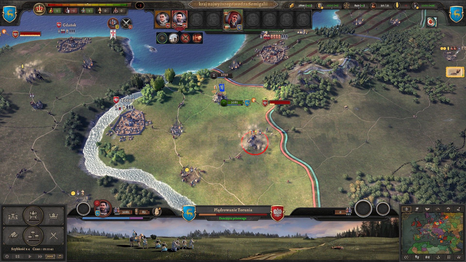 Knights of Honor 2 - plądrowanie Torunia
