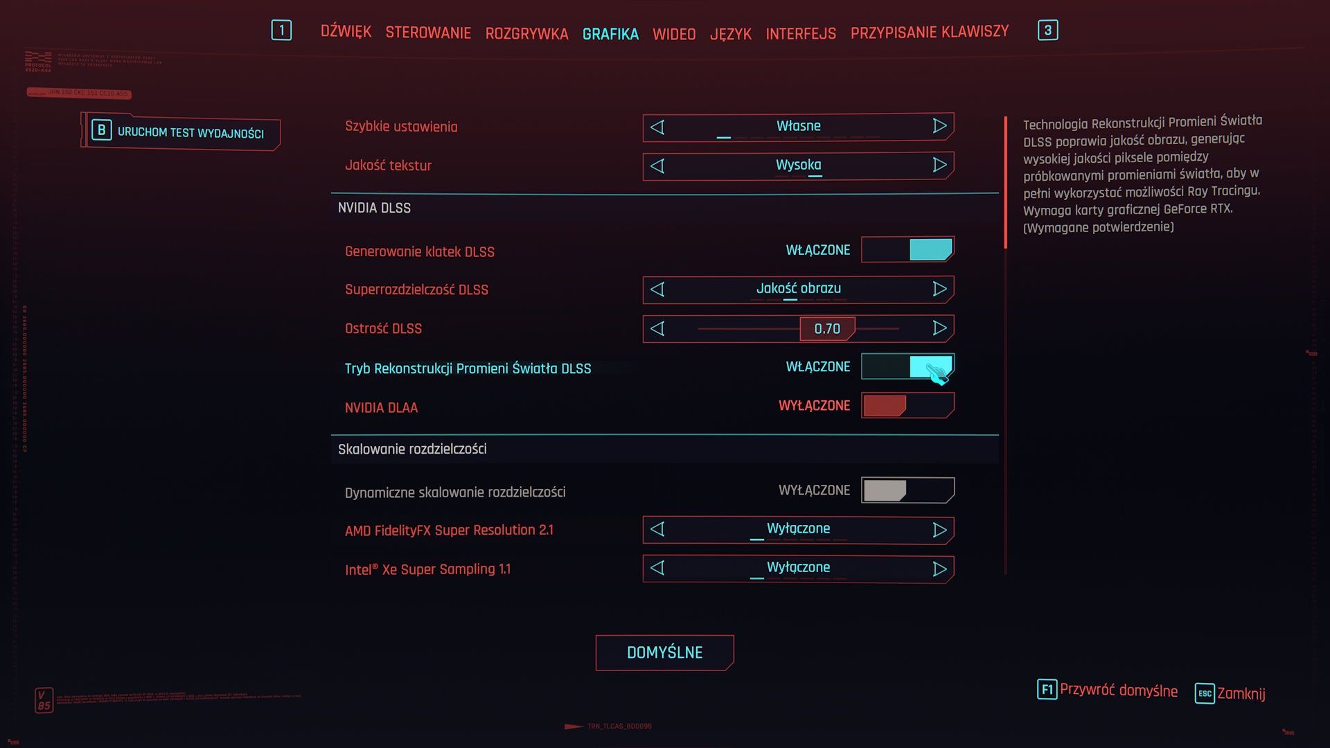 Cyberpunk 2077: Phantom Liberty - ustawienia 1