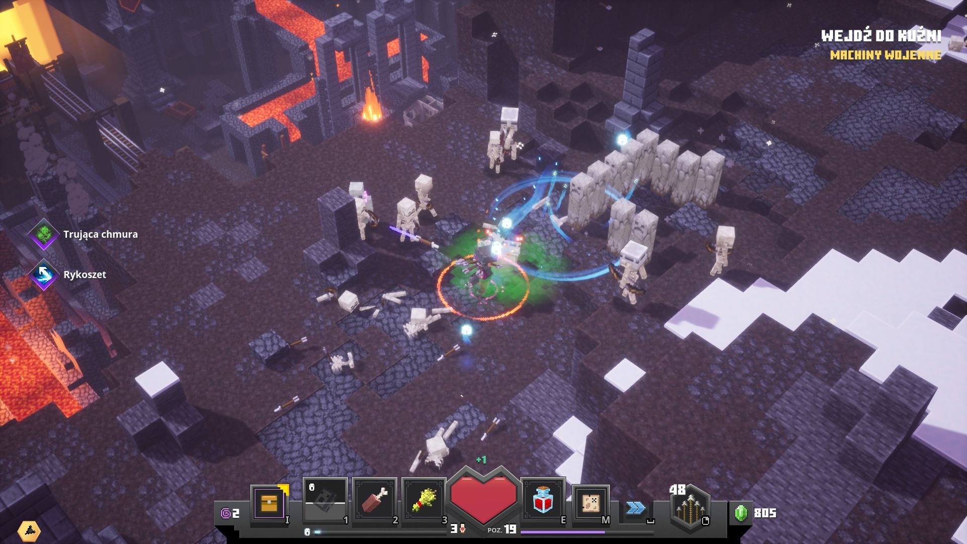 Minecraft: Dungeons - walka