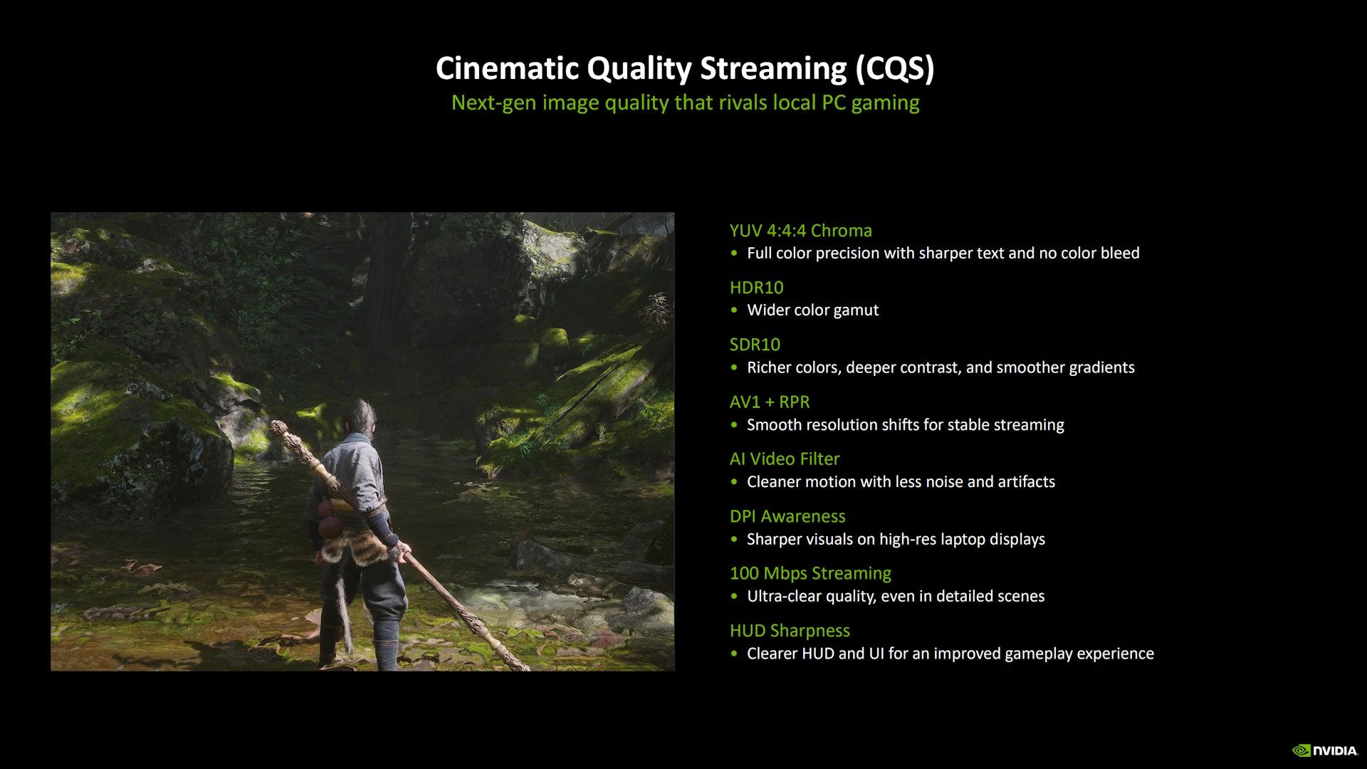 NVIDIA GeForce NOW - tryb Kinowej Jakości Streamowania