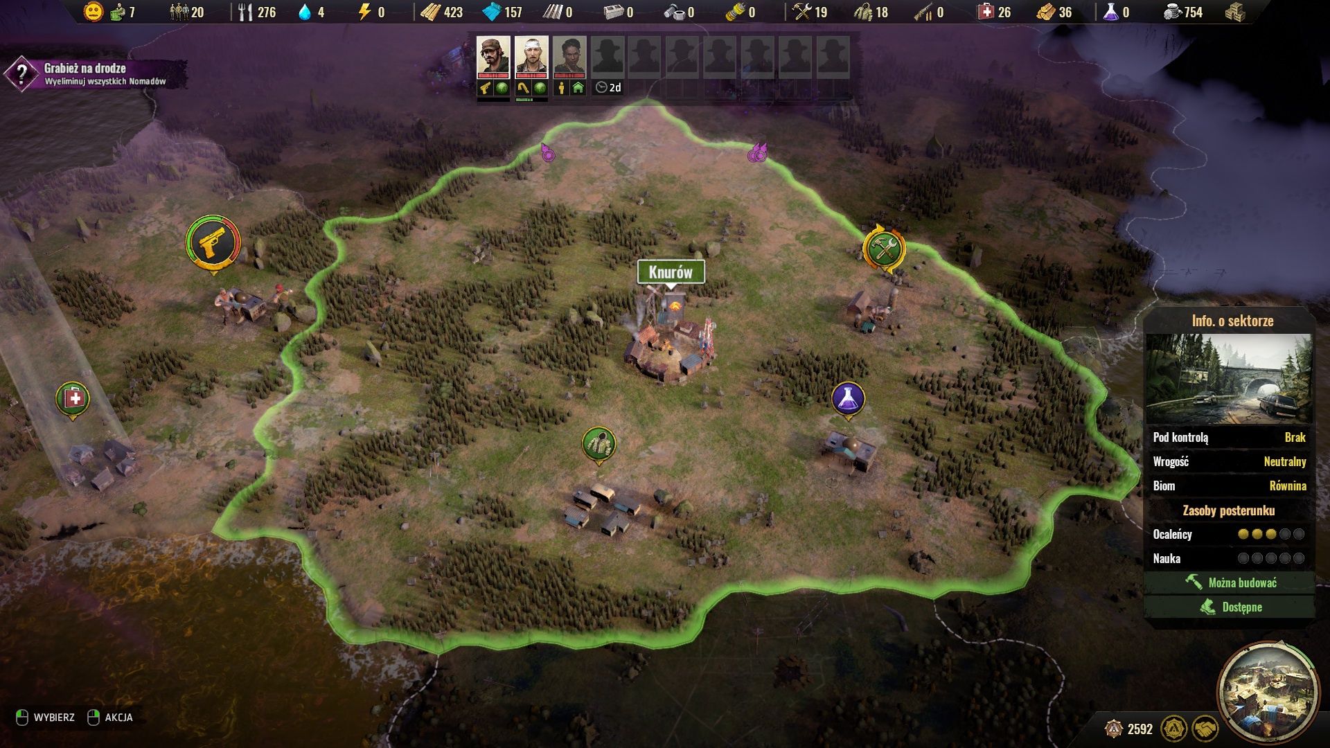 Surviving the Aftermath - mapa okolicy