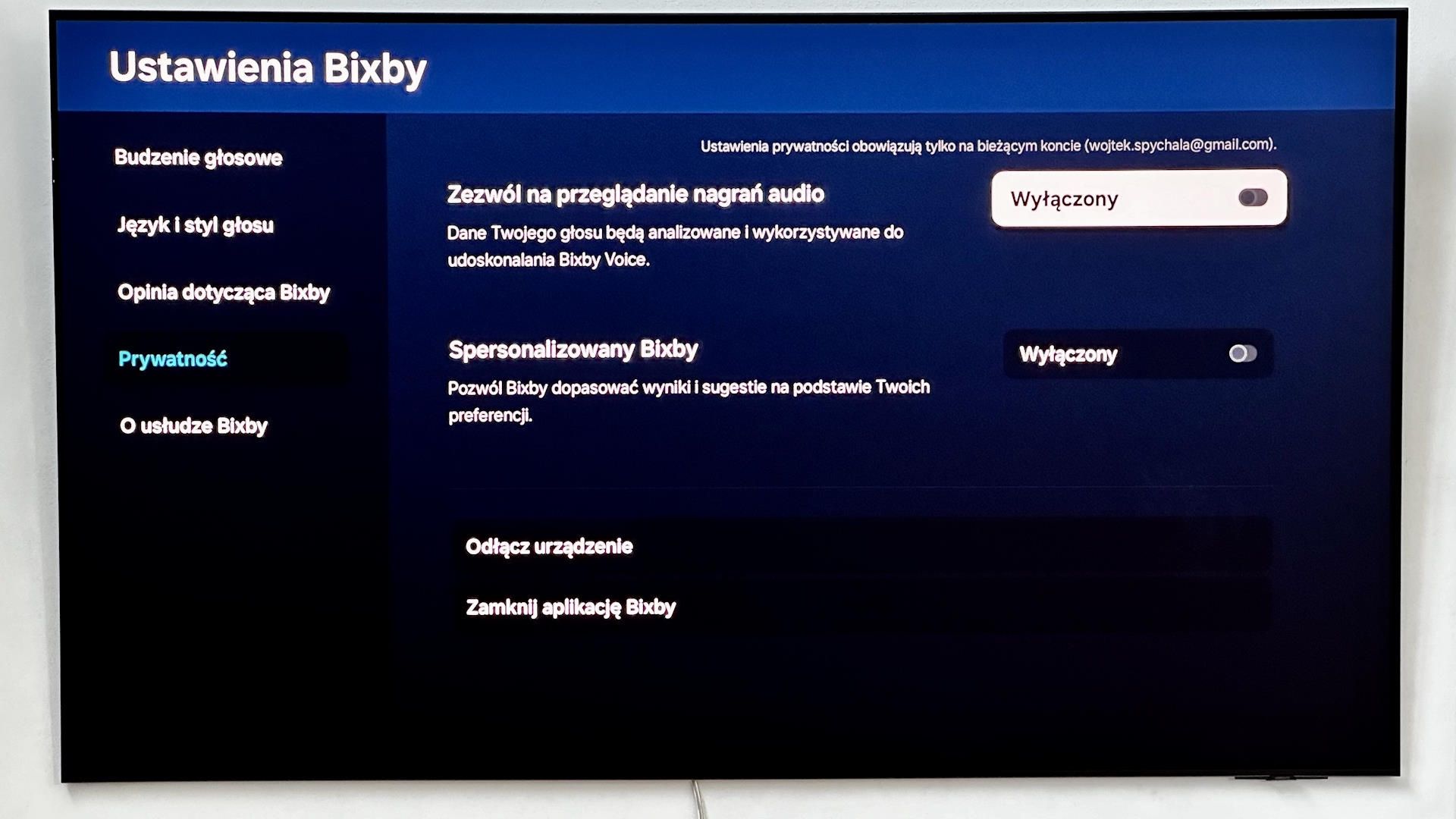 Samsung Bixbi prywatność!