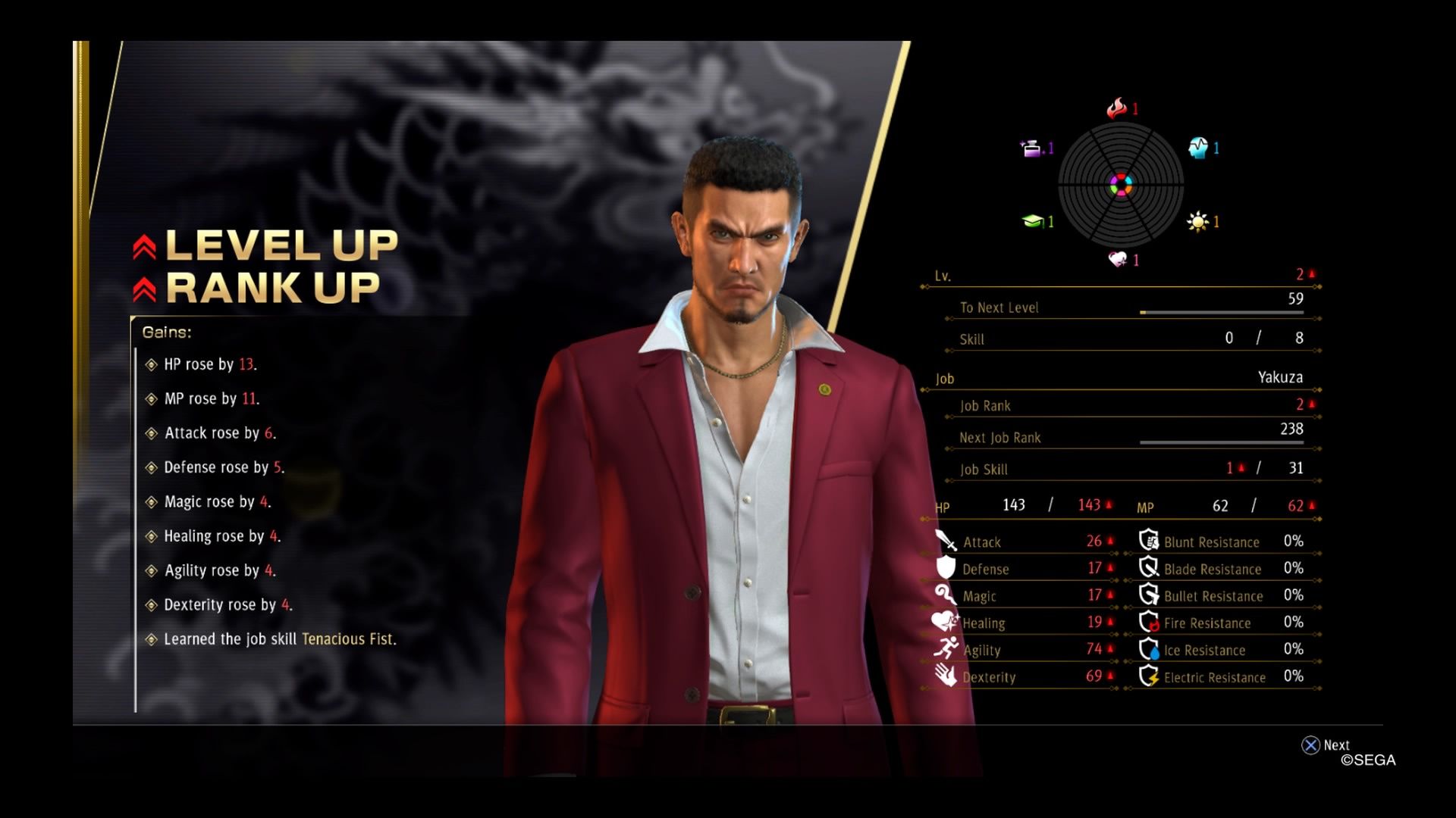 Yakuza: Like a Dragon - rozwój bohatera