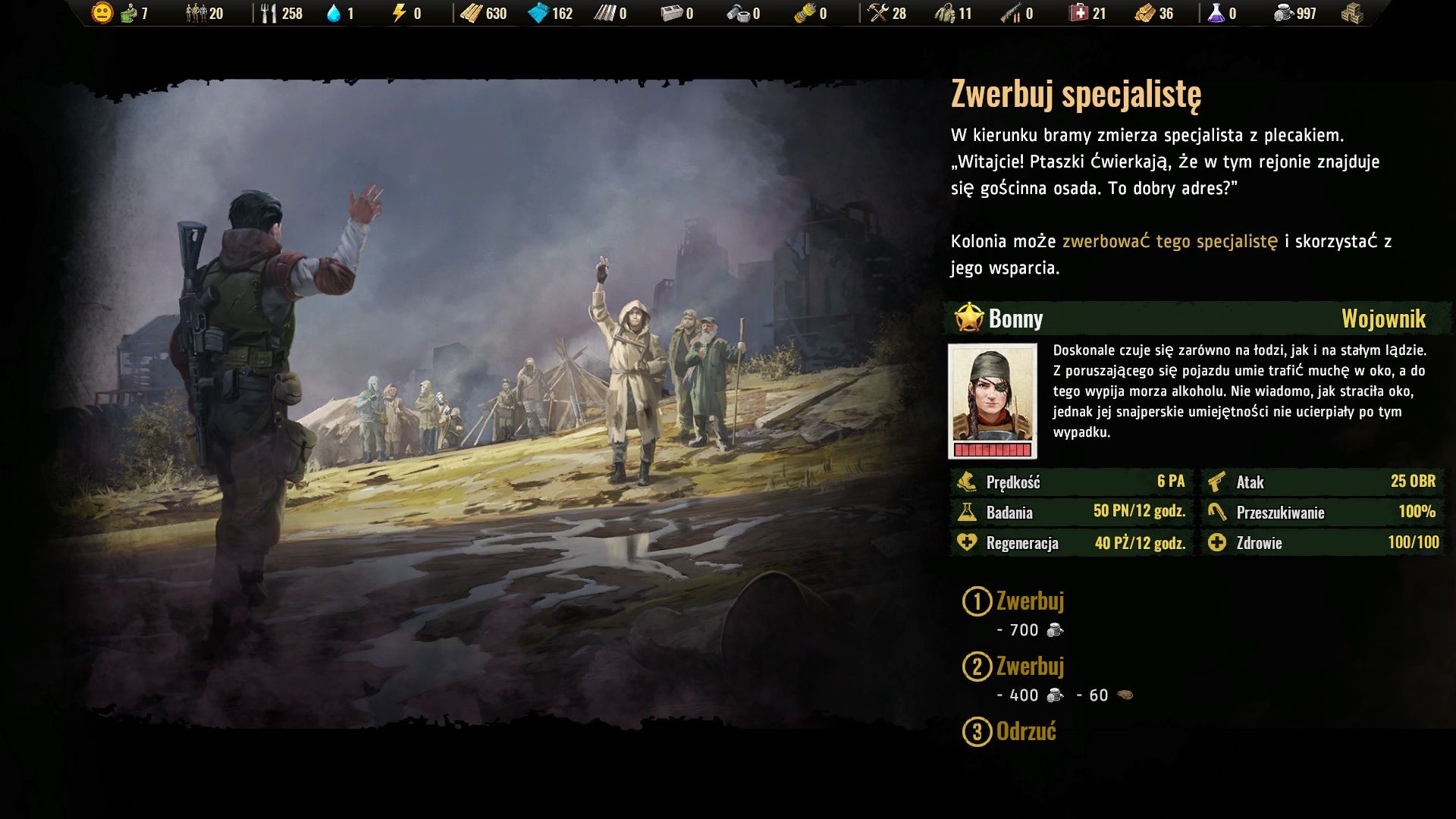 Surviving the Aftermath - zwerbuj specjaliste