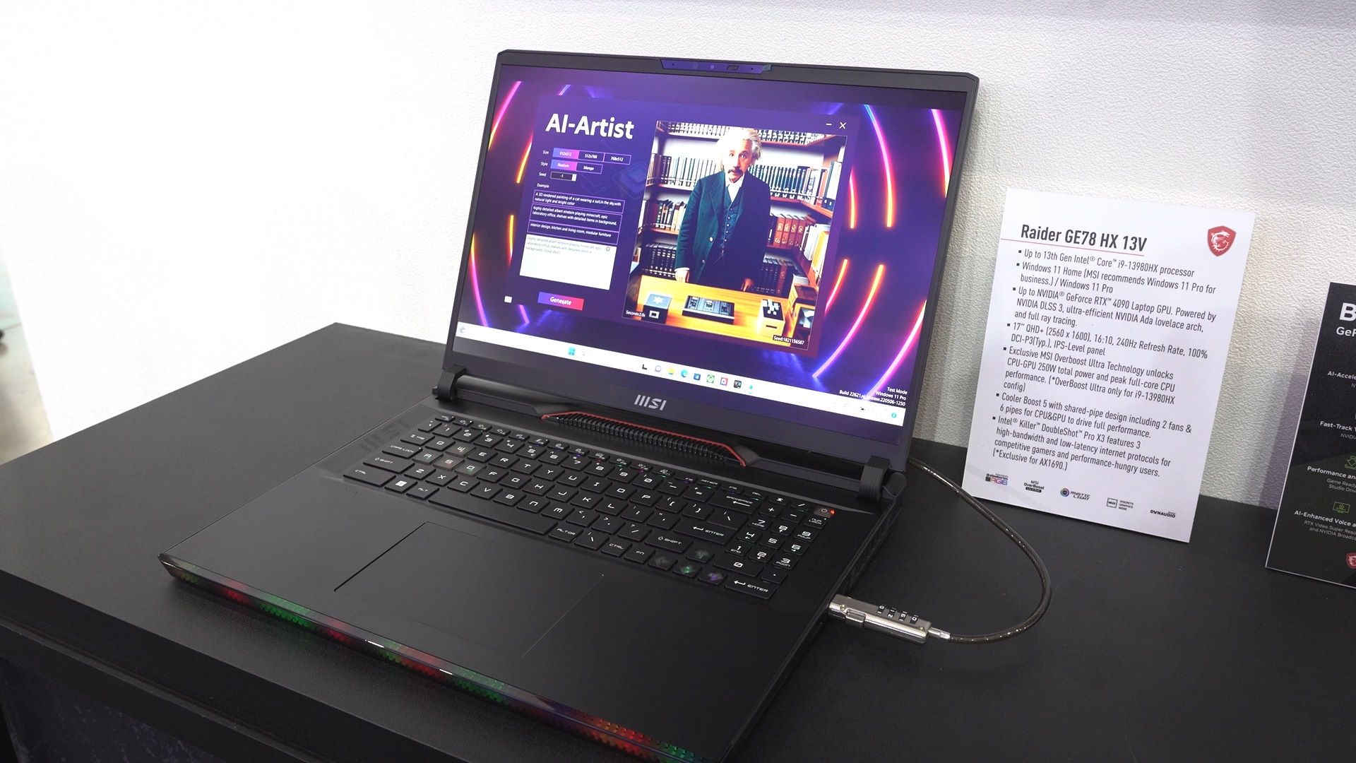 Laptop generacja obrazków AI