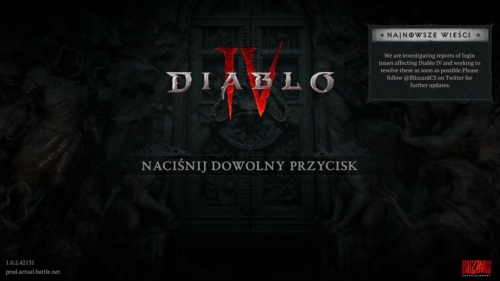 Diablo IV - informacja o możliwych kłopotach z logowaniem
