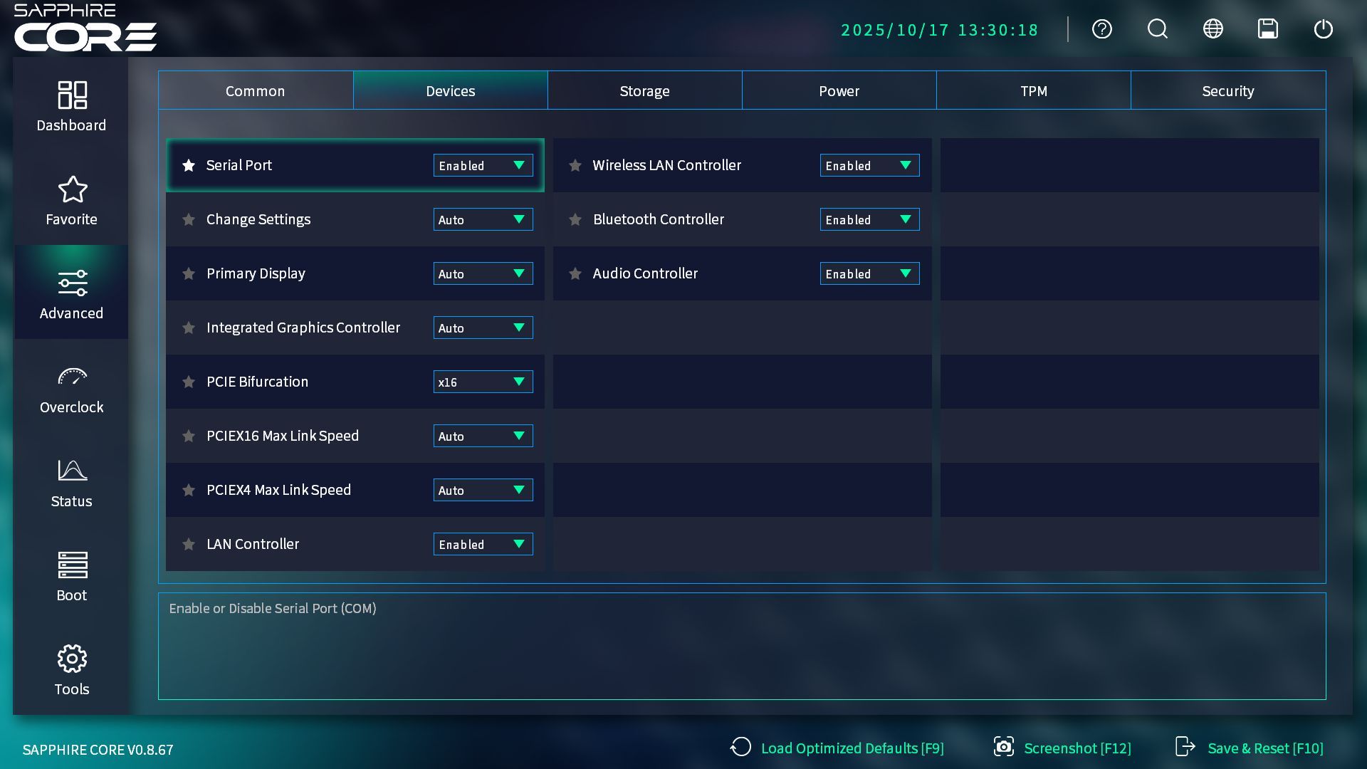 Sapphire Core UEFI