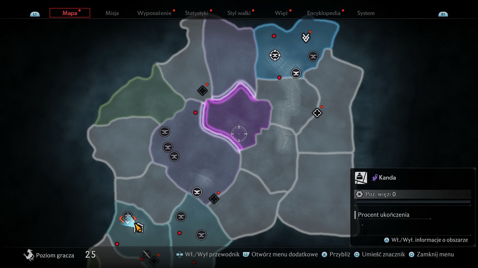 Rise of the Ronin - mapa regionu Edo