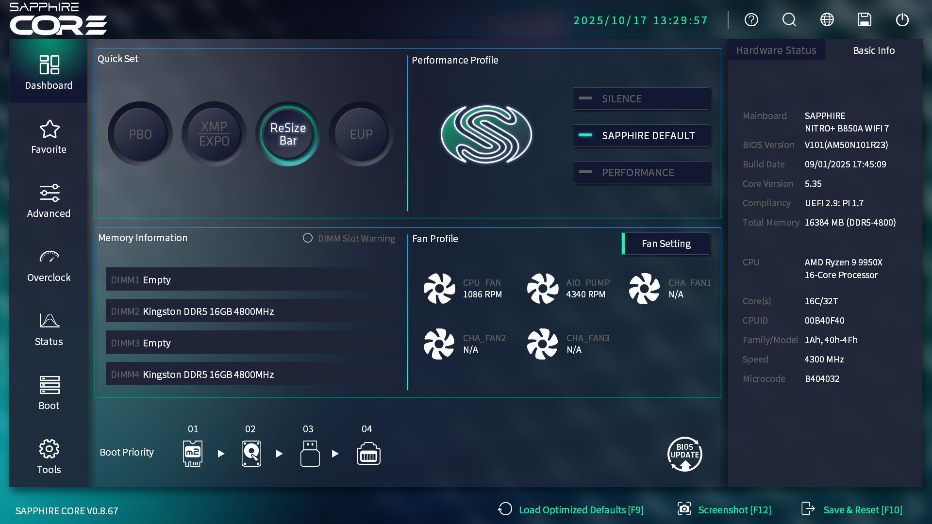 Sapphire Core UEFI