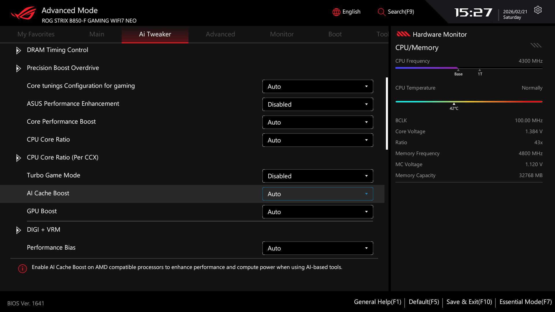 ASUS ROG UEFI BIOS - Essential Mode