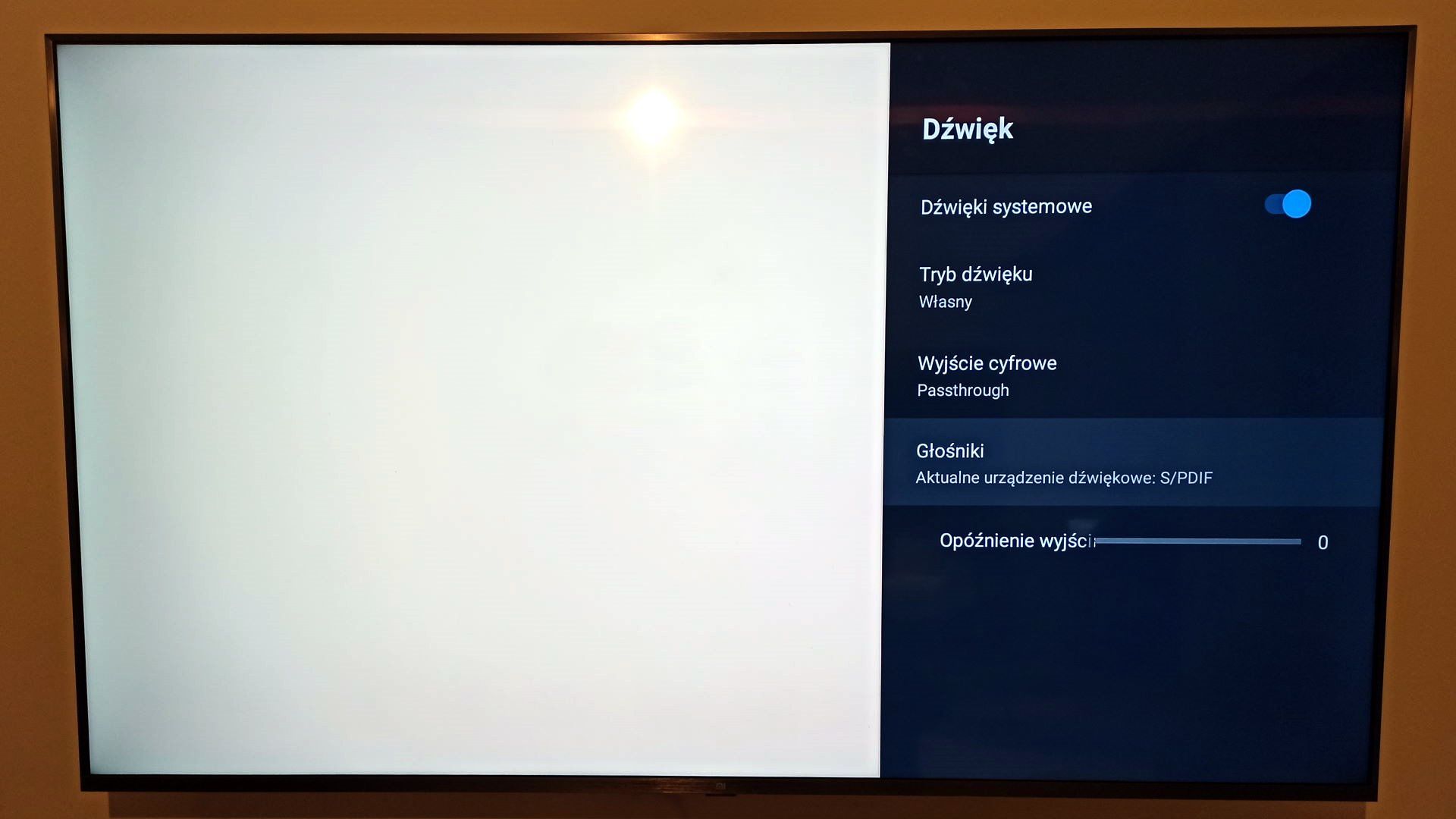 Xiaomi Mi TV 4S 65 - Menu dzwieku