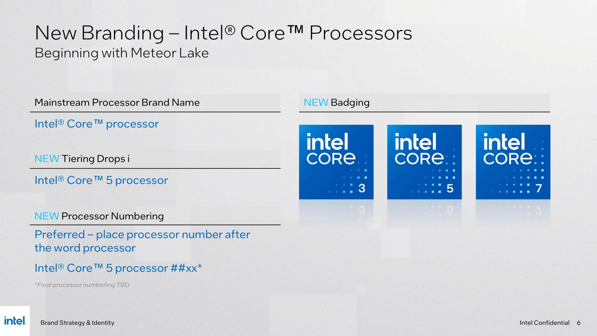 Intel - nowe oznaczenia procesorów