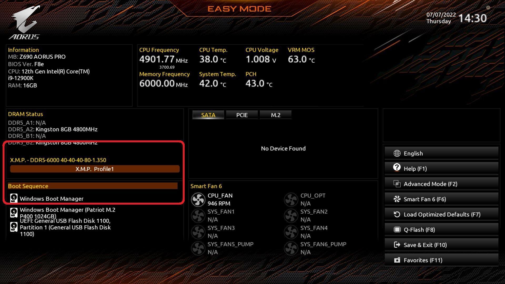 Gigabyte UEFI - wczytywanie profilu XMP 3.0