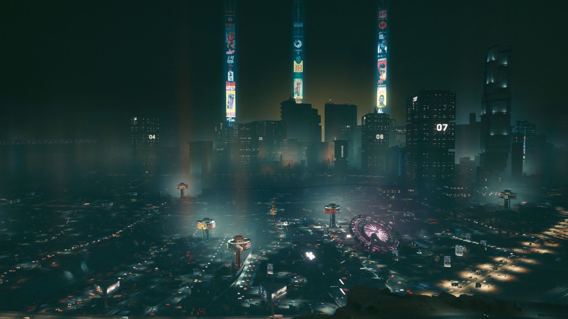 Cyberpunk 2077 - Night City nocą