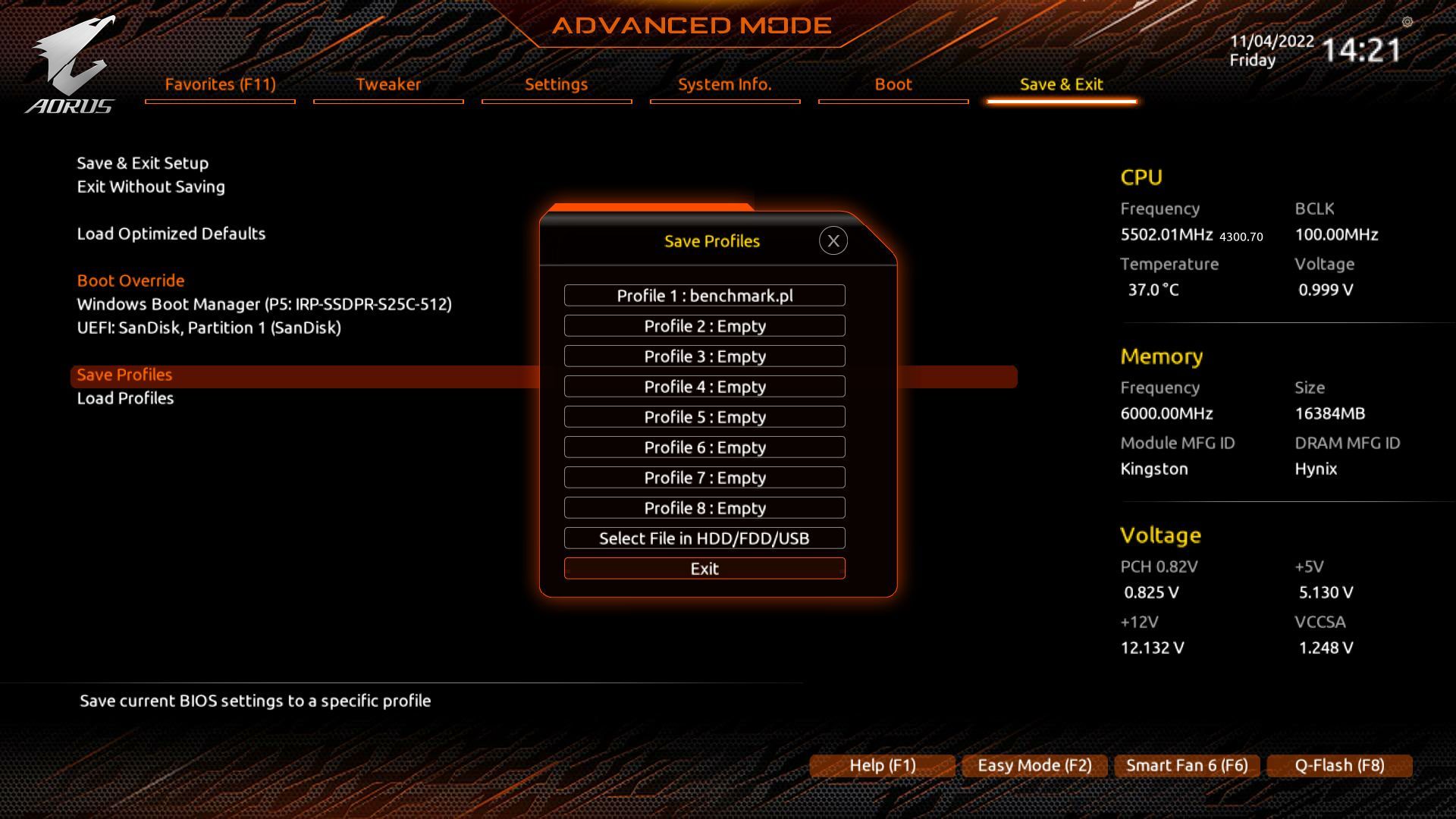 Gigabyte Z790 Aorus Master - UEFI BIOS